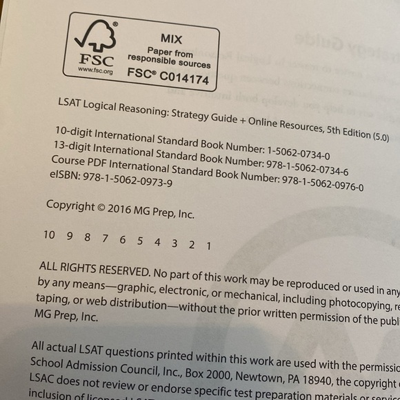 Manhattan Prep LSAT Logical Reasoning Book - Picture 3 of 3